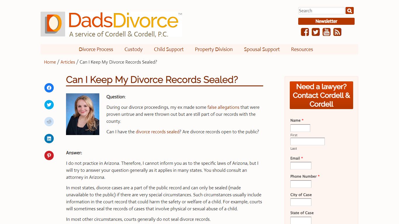 Can I Keep My Divorce Records Sealed? | Dads Divorce